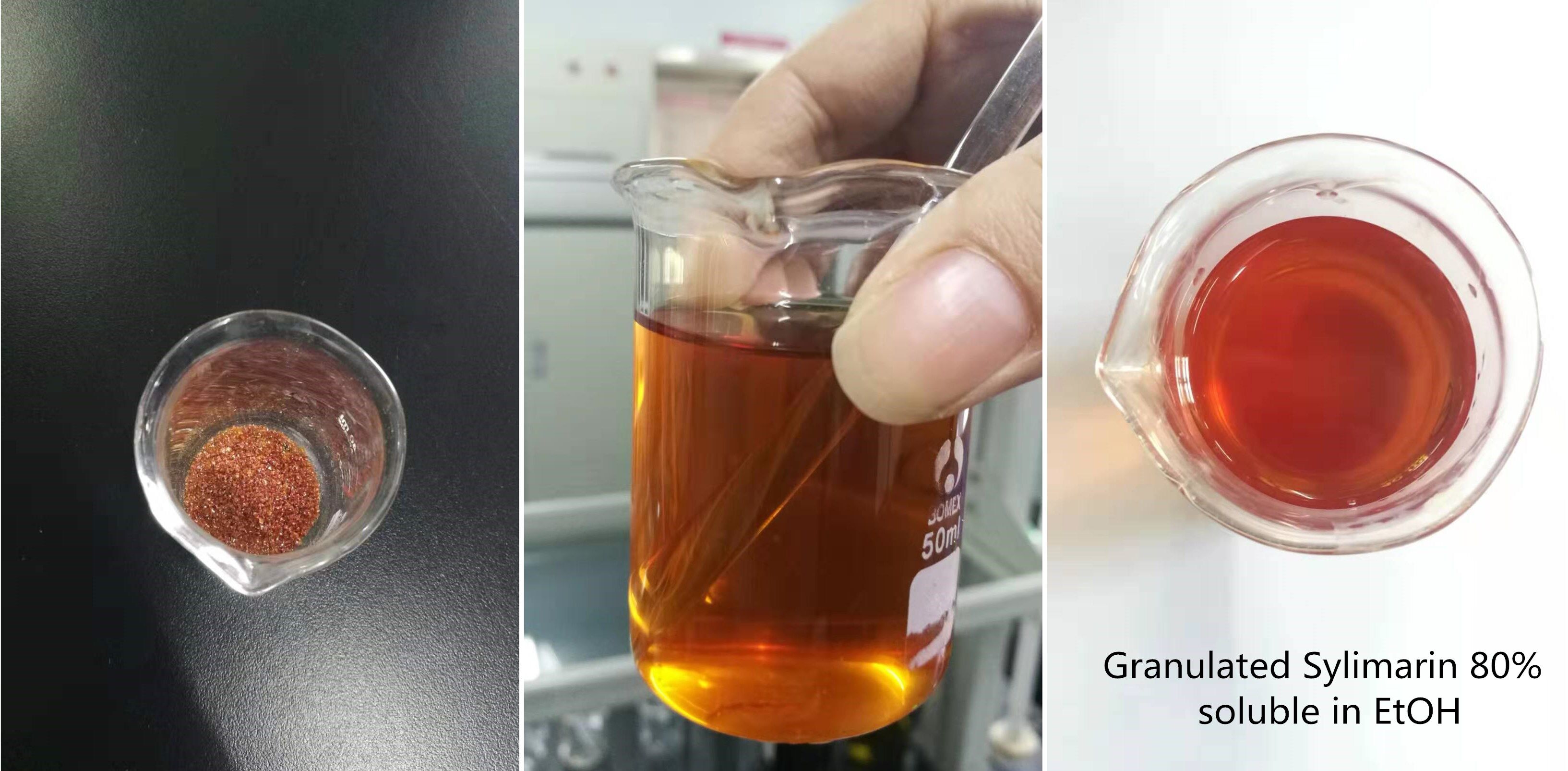 Silimarina granulada sol&uacute;vel em etanol